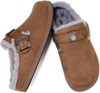 Warmbat Australia gevoerde suède pantoffels cognac