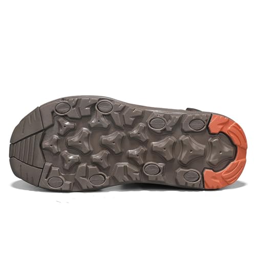 Fashion Men's Handmade Hiking Sandals, Large Size Real Leather Closed Toe Sandals, Outdoor Breathable Backpacking Beach Shoes4