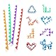 Funalix Magische Schlangen Würfel,12 Stück Block Mini Snake Puzzles Magic Ruler,3D Puzzle Magische Schlange Spielzeug,Fördert Kreativität & Motorik Kindertagsgeschenke（Random Color）