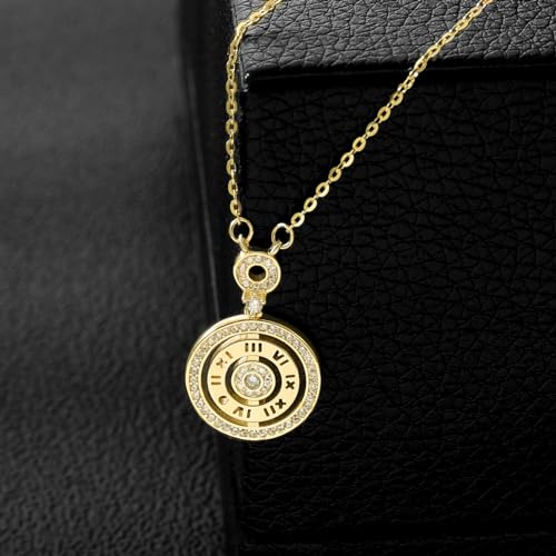Women Necklace Roman Numbers Pendant 18k Gold-Plated Sterling Silver Womens Dainty Modern Necklaces Jewelry4