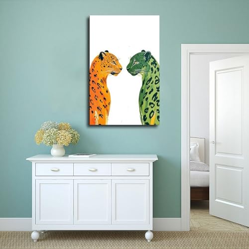 Poster vintage imprimé léopard sur toile idée cadeau originale - 4