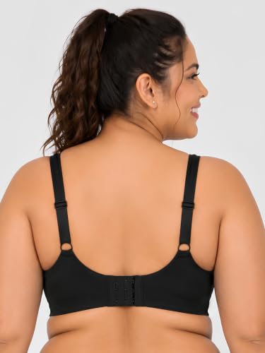Image of SOIE Women's Full Coverage Minimizer Bra|Non Padded, Non Wired,Nylon Spandex |Broad Cushioned Straps,High Side Coverage & Side Support