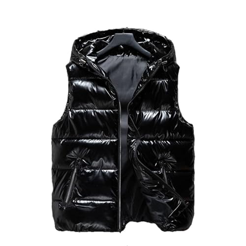 Gilet en duvet épaissi femme sans manches doudoune noire imperméable contre le froid