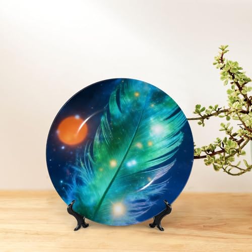 Plato decorativo Night Dome de porcelana fina redondo 6in miniatura 6