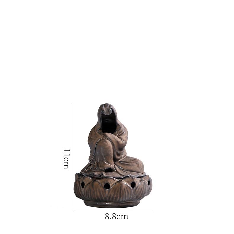 Portaincenso di Buddha Bruciatore di incenso Home Interior Aromaterapia Ornamenti retrò in Ceramica Bruciatore di incenso Arredamento termale