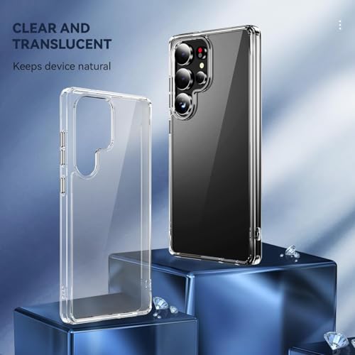 Image of REALCASE Silicone Samsung S26 Ultra 5G Back Cover Case, Scratch Resistant Protective Crystal Clear Transparent Shock Proof Bumper Back Cover Case for Samsung Galaxy S26 Ultra 5G