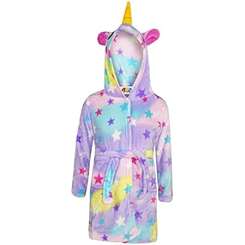 A2Z 4 Kids Unicorn Soft Hooded Bathrobe Cover