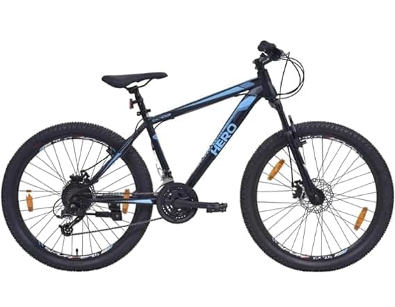 Hero Sprint Enticer: 26" Mountain Bike - 21 Speed Gears, Dual Disc Brakes, Black/Blue - Ideal for Teens & Adults 13+ Years-picture-16