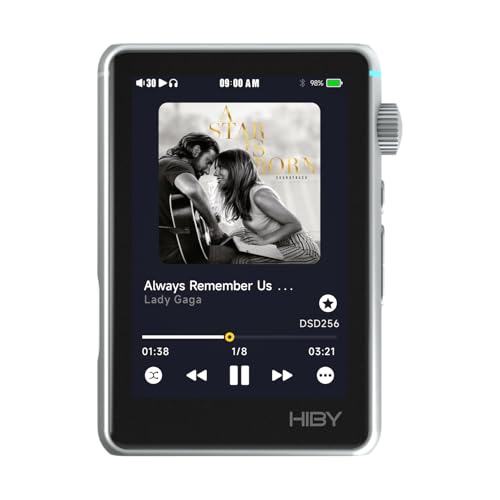 Image of HiBy Music R3 II 2025 Portable HiFi MP3 Player, Native DSD256 MQA 16X, Hi-Res Certified, Bluetooth 5.1 WiFi, Tidal Qobuz, 3.5mm & 4.4mm 340mW, USB-C, 3.2 inch Touchscreen, 2TB TF Card Support