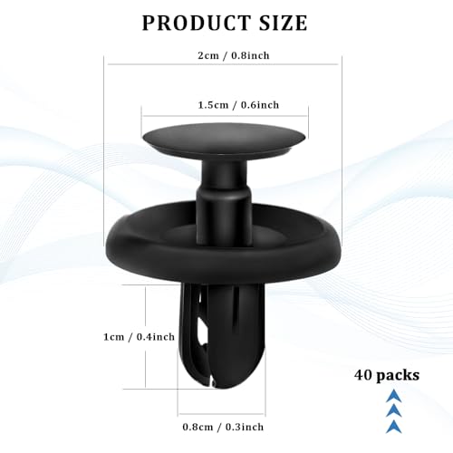 Image of 40PCS Push-Type Retainer Clips, Nylon Car Bumper Fender Engine Splash Shield Under Cover Fasteners, Compatible with Most Vehicles, Replace OEM 90467-07201