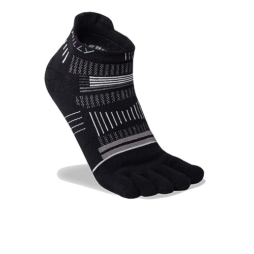 Hilly Punta-Presa-Ammortizzazione Minima Calzini da Corsa, Nero/Grigio/Grigio Chiaro, XL Unisex-Adulto