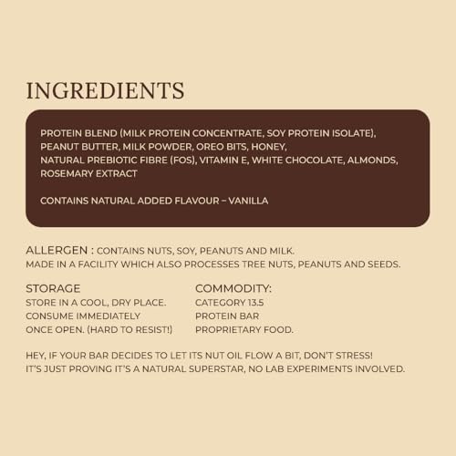 Image of STROOM Centre Filled Protein Bar Cookie Crunch & Choco Almond Combo | 2 box Cookie Curnch + 1 box Choco Almond | Source of Iron & Calcium, Natural Antioxidants, 5 Bars per pack, 63g Each Bar