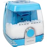 Nostalgia Snow Cone Shaved Ice Machine - Retro Table-Top Slushie Machine Makes 30 Icy Treats - Includes 2 Pump Syrup Bottles, 2 Reusable Plastic Cups & Ice Scoop - Blue