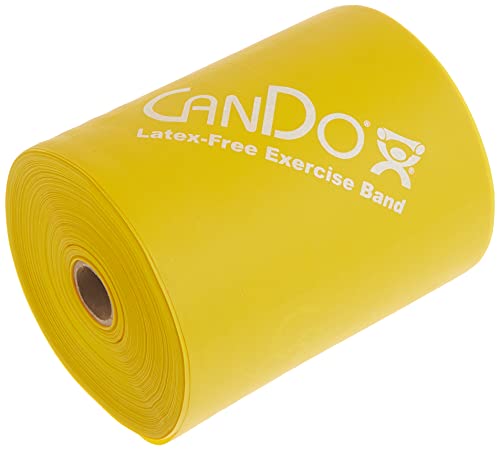 Cando 10-5621 Yellow Latex-Free Exercise Band, X-Light Resistance, 50 Yd Length #TOP1