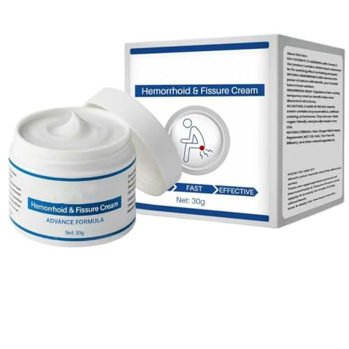 Crema de hemorroides y fisuras, alivio de dolor instantáneo, crema de hemorroides profesional, crema de hemorroides de actuación rápida ,1pcs