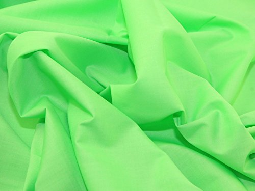 Minerva Crafts Tissu uni en polycoton Vert anis au mètre