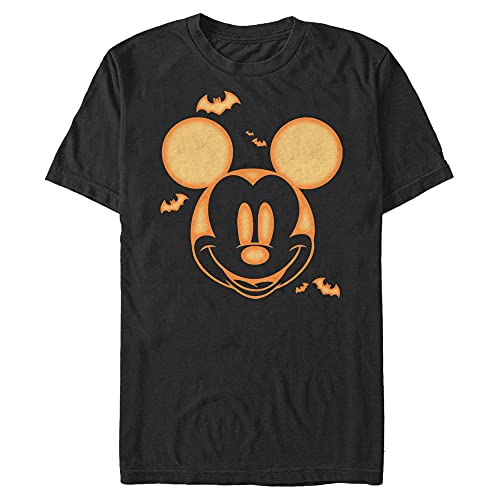 Disney shirt Mickey Pumpkin pour homme coupe classique col rond noir
