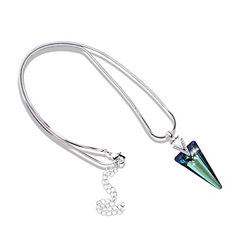 Cadeau pour dames collier pendentif triangle cristal et chaîne serpent - 4