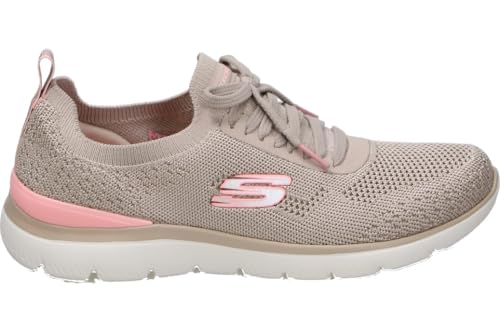 Skechers Summits-Slip-on Sneakers, Scarpe da Ginnastica Donna, Tortora Rosa, 37 EU