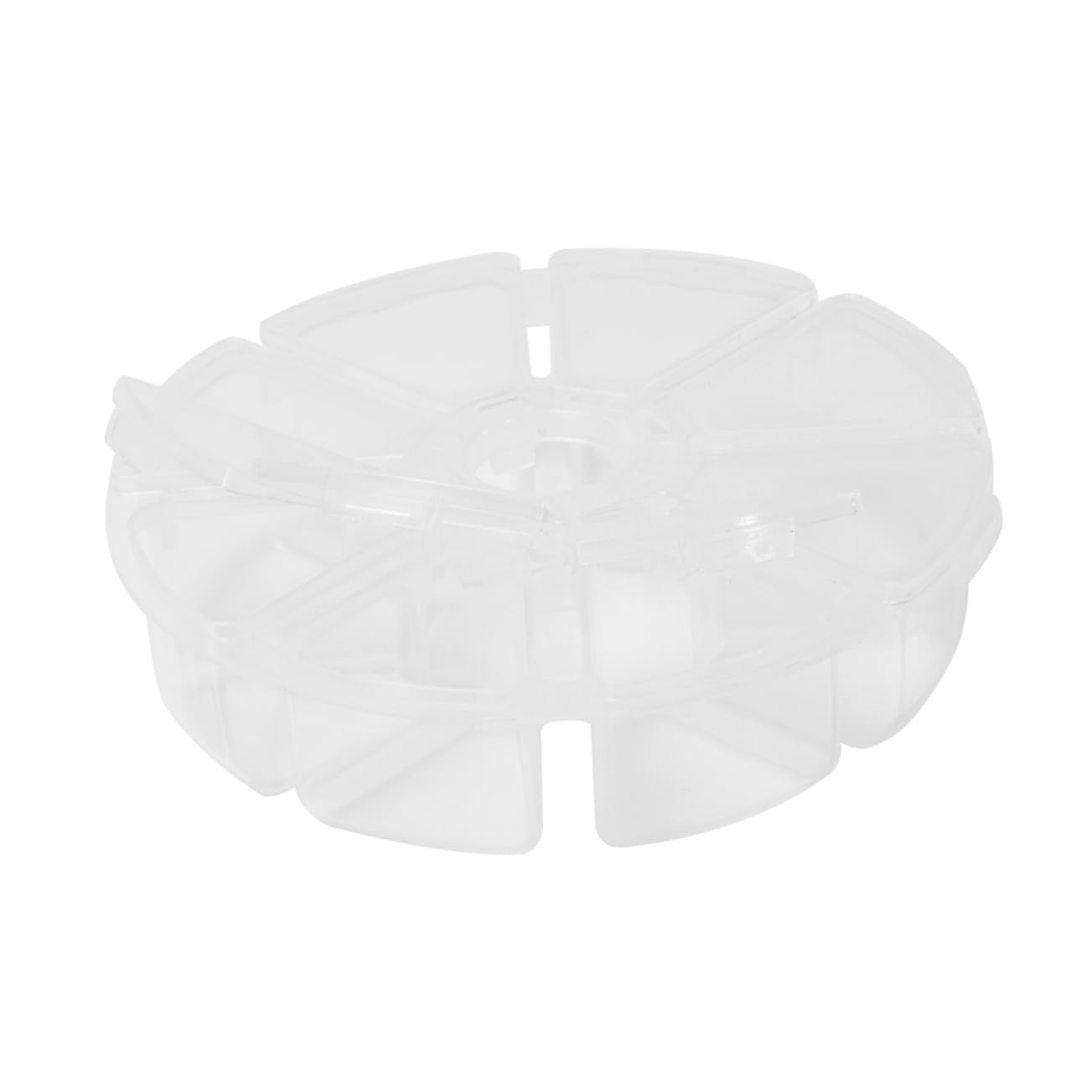 IWOWHERO Plastic Storage Boxes Lids Jewelry Box Organizer Bin for Women Girls 8 Grids