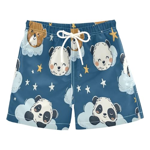 Bear Stars Boys Swim Trunks Toddler Beach Board Shorts Quick Dry Kids Swimwear Bathing Suits XL