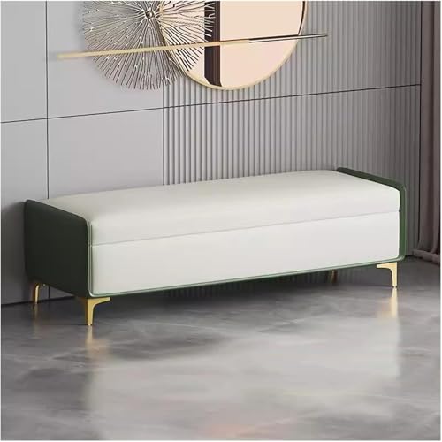 BAKULI Bancos Modernos Tapizados Dormitorio Interior Entrada Sala Estar Comedor Resistentes Duraderos Ideales Sostener Juguetes Libros(Green,120cm)