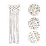 NSXIN Makramee Wandbehang Tapisserie, Handgemachte Gewebte Makramee Wandteppich Boho Türvorhang für Hochzeit Hintergrund Fenstervorhänge Home Decoration (Stil A/74 * 203cm/29 * 80 Zoll)