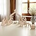 NEROSUN Nativity Scene Set, 13Pcs Wooden Christmas Nativity Scene Miniature Holy Family Figurines, Minimalism Boho Tabletop Christmas Manger Decorations for Indoor Home Mantel Display