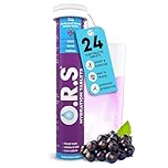 O.R.S Electrolytes Tablets for Reducing Dehydration | Oral Hydration Salts Tablet for Travel, Sports, Fasting & Recovery | Vegan, Gluten-Free & Low-Calorie Electrolyte Replacement Drink, Blackcurrant