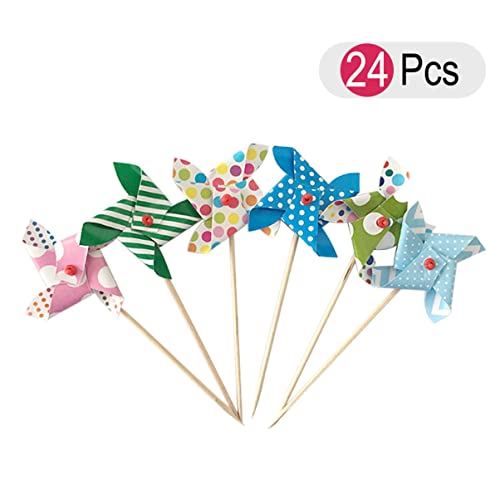 ABOOFAN 48 Pcs Cupcake Cupcake Cupcake Cupcakes de Cupcakes de Capotas de Aniversário Bolo de Vento