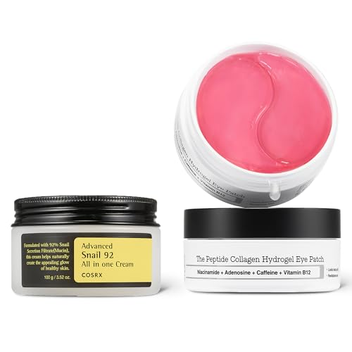 COSRX-Snail-Mucin-92-Cream-Peptide-Collagen-Hydrogel-Eye-Patch-Korean-Skin-Care COSRX Snail Mucin 92% Cream + Peptide Collagen Hydrogel Eye Patch, Korean Skin Care - Image 1