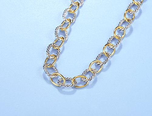 UNY JEWEL Luxury Fusion Twisted Cable Link Chain Necklace Designer Statement Women Jewelry Timeless Elegance Super Shinny3