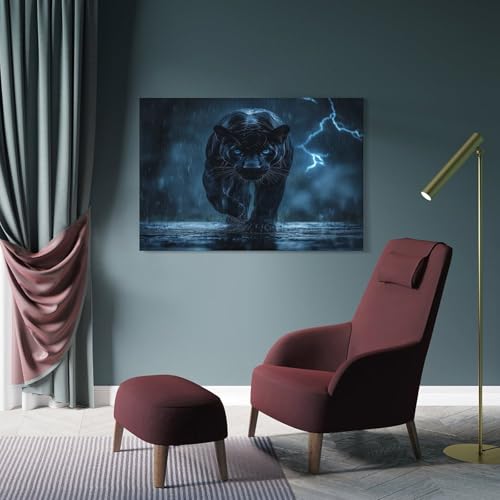 Impression sur toile léopard moderne suspendre 50x75cm