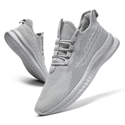 Image of DLWKIPV Running Shoes for Men Casual Slip on Tennis Walking Sneakers Lightweight Breathable Mesh Fashion Gym Athletic Sports Workout Non Slip Trainers