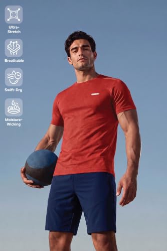 Image of Van Heusen Men's Running T-Shirt | Regular Fit | Crew Neck | Soft Breathable Mircofiber | Casual Wear | Summer Favorite | Shoulder Bonding |Sports T-Shirt | Style 61005