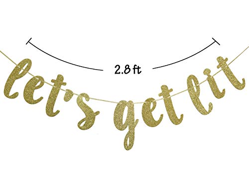 Let's Get Lit Banner for Christmas New Years Wedding Engagement Bachelorete Party Decorations Sign Gold Glitter 3 Let's Get Lit Banner for Christmas New Years Wedding Engagement Bachelorete Party Decorations Sign Gold Glitter - Image 4