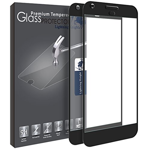 LK Full Cover Google Pixel Tempered Glass Screen Protector - Black (Pack of 2)