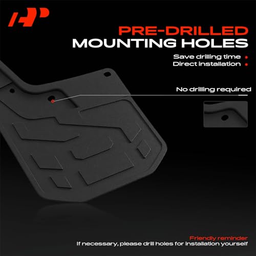 Image of A-Premium Mud Flaps for Chevrolet Colorado 2023 2024 2025 2026, No Drilling Required Mud Guards with Hardware Accessories, Set of 4 Front and Rear