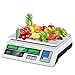 OTBK Bascula Comercial Digital De 40kg,Precision 5 Gramos Comercio Balanza para Fruteria 40 Kilos Peso Industrial Medidor De Peso (Color : White)