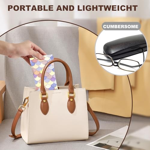 Image of Anikathy 2Pcs Sunglass Eyeglass Glasses Case Soft PU Leather with Cleaning Cloth Cute Glasses Pouch Bag for Men Women Girs