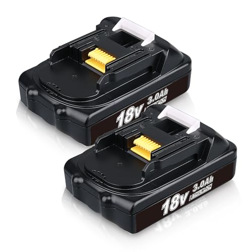 ZEERISA 2-Pack 3.0Ah BL1815 Battery Replacement for Makita 18V Lithium ion Battery Compatible with BL1815 BL1820 BL1830 BL1840 BL1850 Battery for 18V Cordless Power Tools