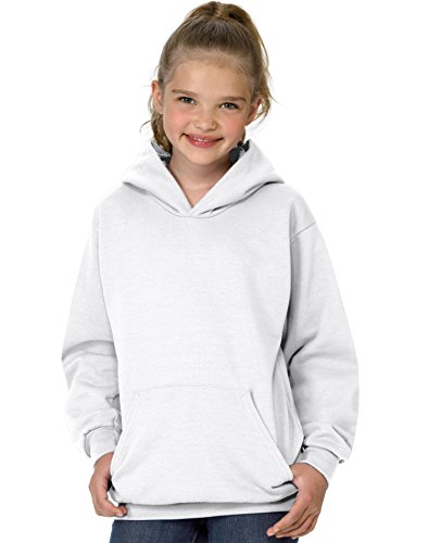 Hanes Big Boys' ComfortBlend EcoSmart Pullover Hoodie _White_XL
