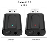 Uso extenso: este dongle bluetooth se puede usar en diferentes dispositivos, como automóviles con entrada auxiliar y conector de 3.5 mm / altavoces de computadora / altavoces odológicos / subwoofers / radios / altavoces multimedia / amplificadores de potencia / paredes de eco, etc. Tenga en cuenta que este bluetooth el adaptador se puede usar solo para transmisor / receptor de audio.