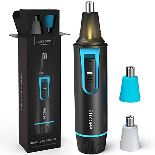 Nose Hair Trimmer for Men Women,Nose Trimmer Hair Trimmer with 2 Replacement Blades ​Nose Ear Eyebrow and Facial ​Hair Removing Nose Hair Trimmer