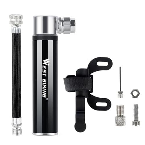 WEST BIKING - Bomba Portátil De Mão Pneu Bike Manual Mtb Ciclismo Pequena Mini (Vermelho)