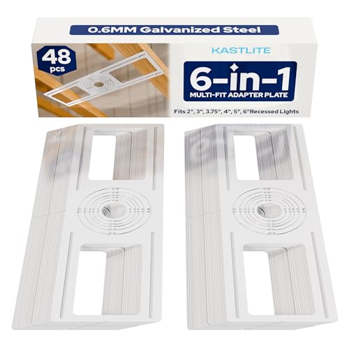 KASTLITE New Construction LED Recessed Light Mounting Plate, 48 Pack