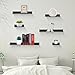 Z metnal Small Floating Shelves, Mini Display Metal Shelf for Collection, Decor Lack Wall Shelf, Utility Shelves,Aluminum, Wall Mounted, Matt Black, 8 inch, 2 Pack