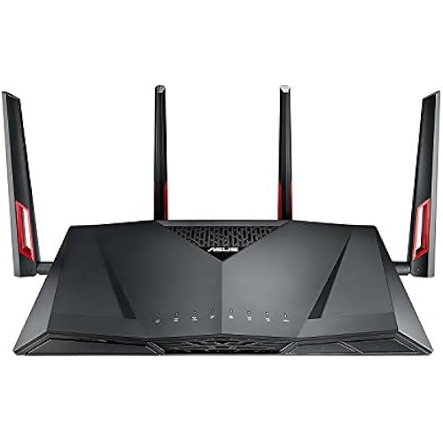 ASUS AC3100 WiFi Gaming Router (RT-AC88U) - Dual Band Gigabit Wireless Router, WTFast Game Accelerator, Streaming, AiMesh Compatible, Included Lifetime Internet Security, Adaptive QoS, MU-MIMO