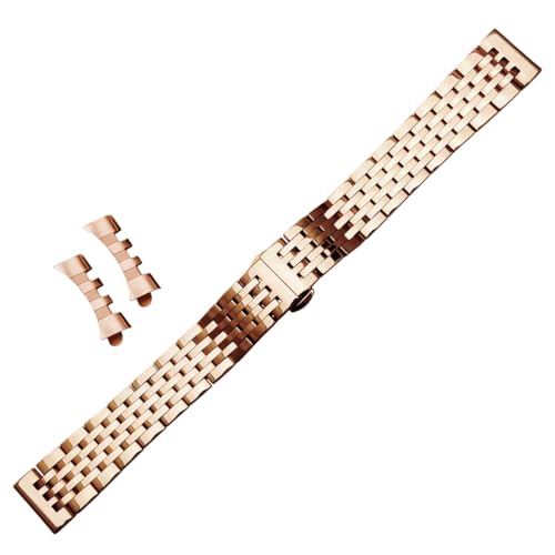Bracelet métal boucle papillon de rechange avec bout courbe universel