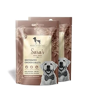Heads Up For Tails Sara’s Dehydrated Chicken Giblets Dog Treat – 70 g (Pack of 2)